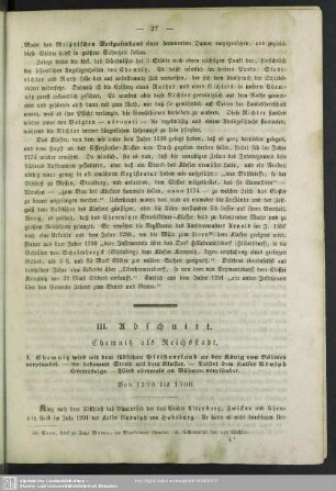 III. Abschnitt. Chemnitz als Reichsstadt