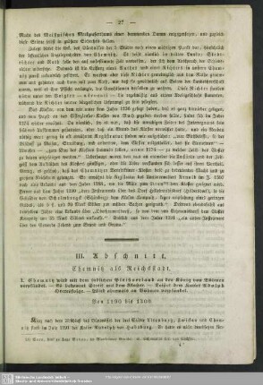 III. Abschnitt. Chemnitz als Reichsstadt