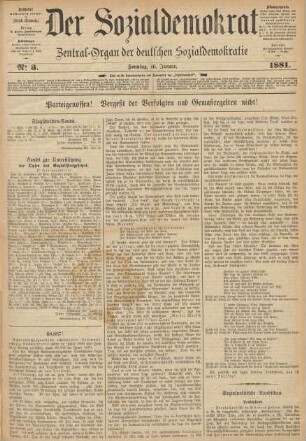 No 3. Sonntag, 16. Januar. 1881.