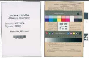 Entnazifizierung Richard Rathofer , geb. 01.04.1896 (Malermeister)