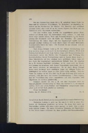 10.Invalidität durch Siechthum bei chronischer Rückenmarks-Erkrankung