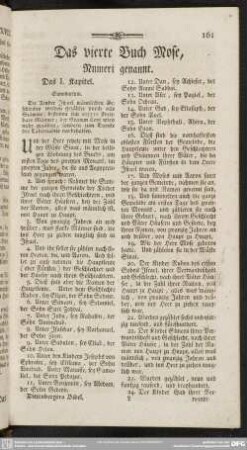 Das vierte Buch Mose, Numeri genannt