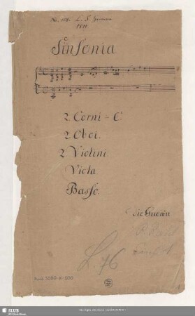 Symphonies - Mus.3500-N-500 : C; SacGu 8, Hob I: C17