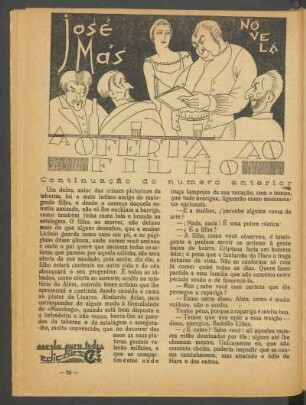 A oferta ao filho - Continuação do número anterior : Novela