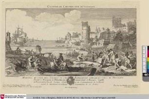 Marines et suite de Galeres ou sont Representez samblables sujets de Vaisseaux, Bl. 1: Chantier de Construction de Vaisseaux
