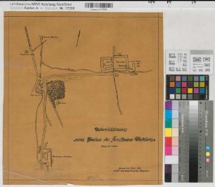 Wocklum (Balve) Neubau des Forsthauses Lageplan 1920 1 : 2500 40,5 x 37 Zeichnung Landsberg-Velensches Baumat Landsberg-Velen
