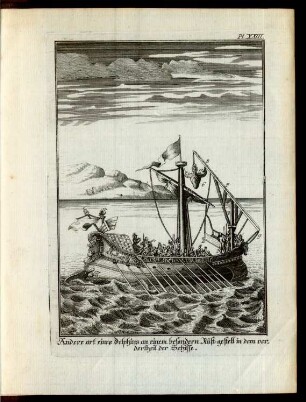 Andere art eines Delphins an einem besondern Rüst-gestell in dem vordertheil der Schiffe