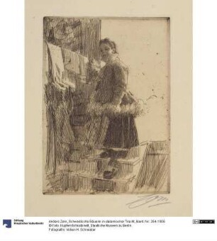 Schwedische Bäuerin in dalarnischer Tracht