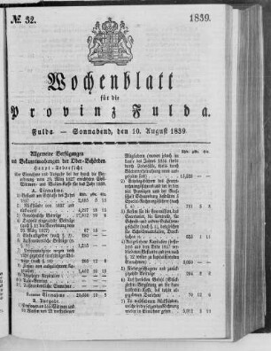 No. 32, Ausgabe vom 10. August 1839