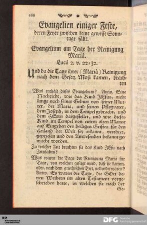 Evangelium am Tage der Reinigung Mariae.