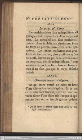 CXXVI. Démonstrations d´algebre