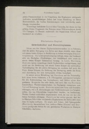 Fünfzehntes Kapitel. Gewebekultur und Stereotropismus.