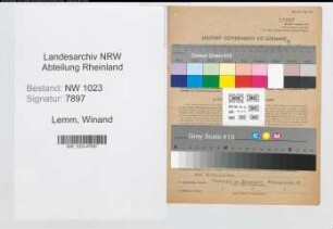 Entnazifizierung Winand Lemm , geb. 19.03.1902 (Kaufm.Angest.)