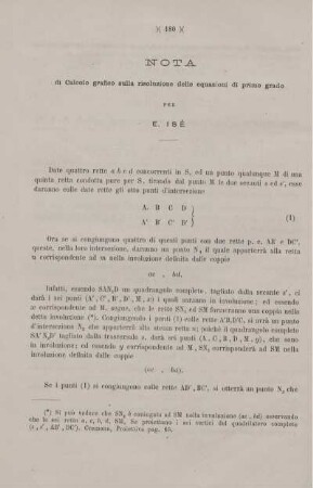 Nota di calcolo grafico sulla risoluzione delle equazioni di 1° grado.