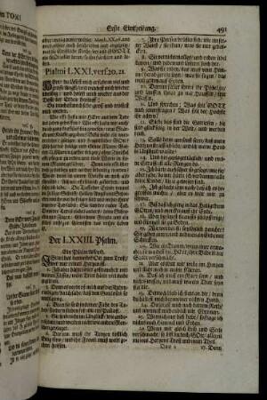 Der LXXIII. Psalm. - Der LXXXIV. Psalm.