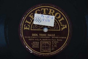 Dich teure Halle : Arie der Elisabeth ("Tannhäuser") / (Richard Wagner)