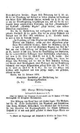 Kurze Mittheilungen : [IV. Elementarschulwesen]