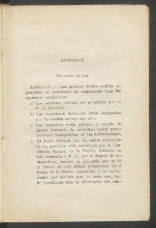 Apéndice : Proyecto de ley