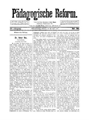 Dr. Anton Ree : (Fortsetzung statt Schluß)