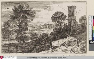[Landschaft mit Bettler an einer Mauer; Beggar; Le mendiant]