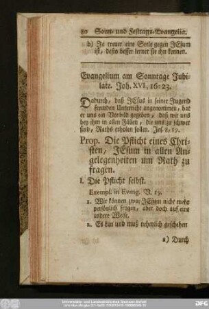 Evangelium am Sonntage Jubilate. Joh. XVI, 16 - 23.