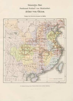 Übersichts-Blatt zu Ferdinand Freiherr von Richthofen's Atlas von China