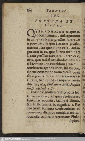 XXV. Fortuna Et Casus
