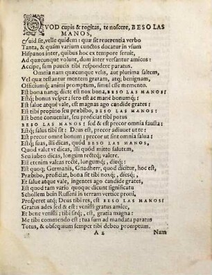 Beso Las Manos, Clausula, Quid Significet Apud Hispanos, Ad N. Amicum