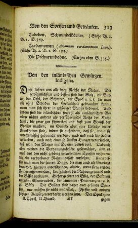 Von den inländischen Gewürzen