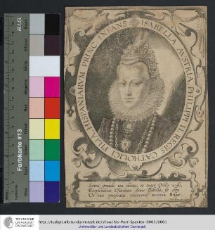 Isabella Avstria, Philippi II. Regis Catholici Filia, Hispaniarvm Princ. Infans