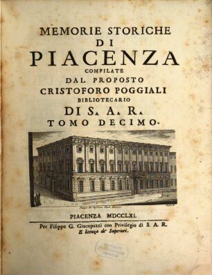 Memorie Storiche Di Piacenza, 10