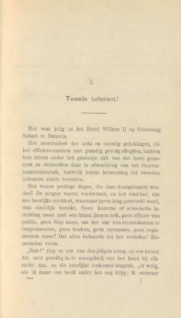 I. Tweede luitenant!