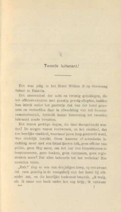 I. Tweede luitenant!