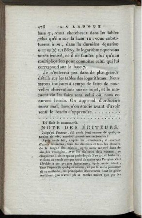 Note des Éditeurs.