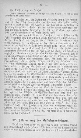 27. Altona nach den Befreiungskriegen.