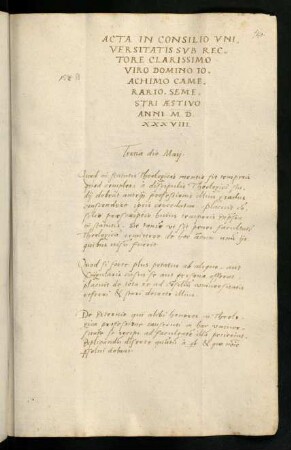 3.05.1538. Angelegenheiten Leonhart Fuchs'
