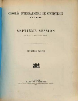 Compte-rendu de la ... session. 7,3. 1869 (1870)