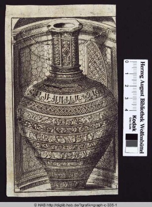 Vase mit orientalischen Mustern.