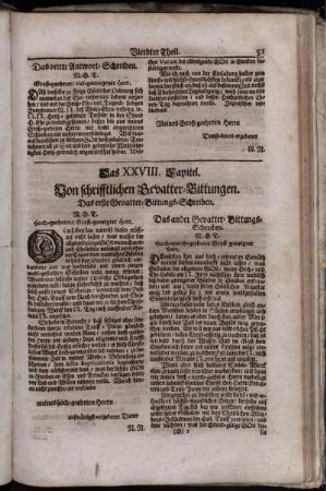 Das XXVIII. Capitel. Von schrifftlichen Gevatter-Bittungen