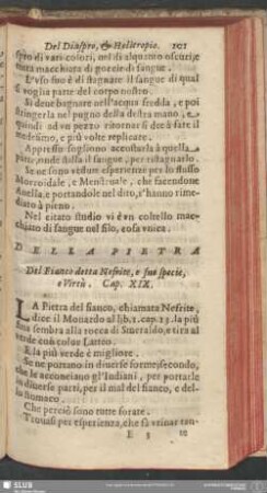 Cap. XIX. Della Pietra Del Fianco detta Nefrite
