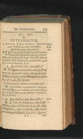 Tit. XV. De Interdictis.