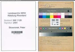 Entnazifizierung Peter Skowronek , geb. 18.10.1896 (Polizist)