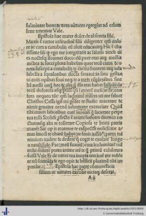 Epistola hac pater commonefacis …