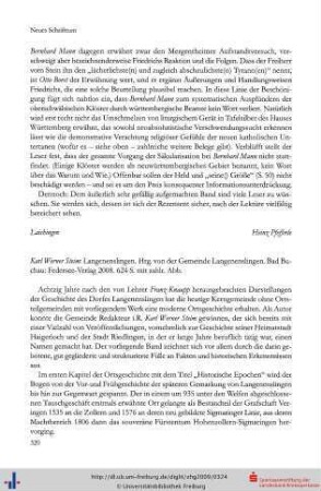 Karl Werner Steim: Langenenslingen.