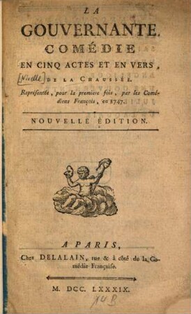 La gouvernante : Comédie en 5 actes et en vers