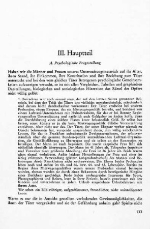 A. Psychologische Fragestellung