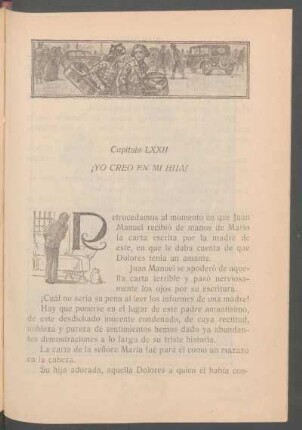 Capítulo LXXII - ¡Yo creo en mi hija!