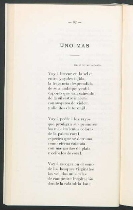 Uno más : En el 8.o aniversario