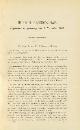 Vergadering van 7 December 1897