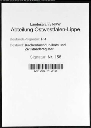 Zivilstandsregister der Stadt Kamen (G 1811). (Gemeinde: Kamen, Kreis Unna)